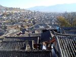 俯瞰古村落屋顶景观