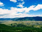 壮丽山野风光蓝天白云景