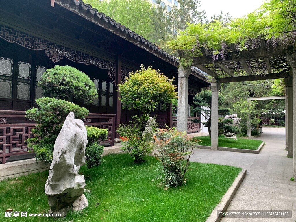 中式庭院景观雅致一角