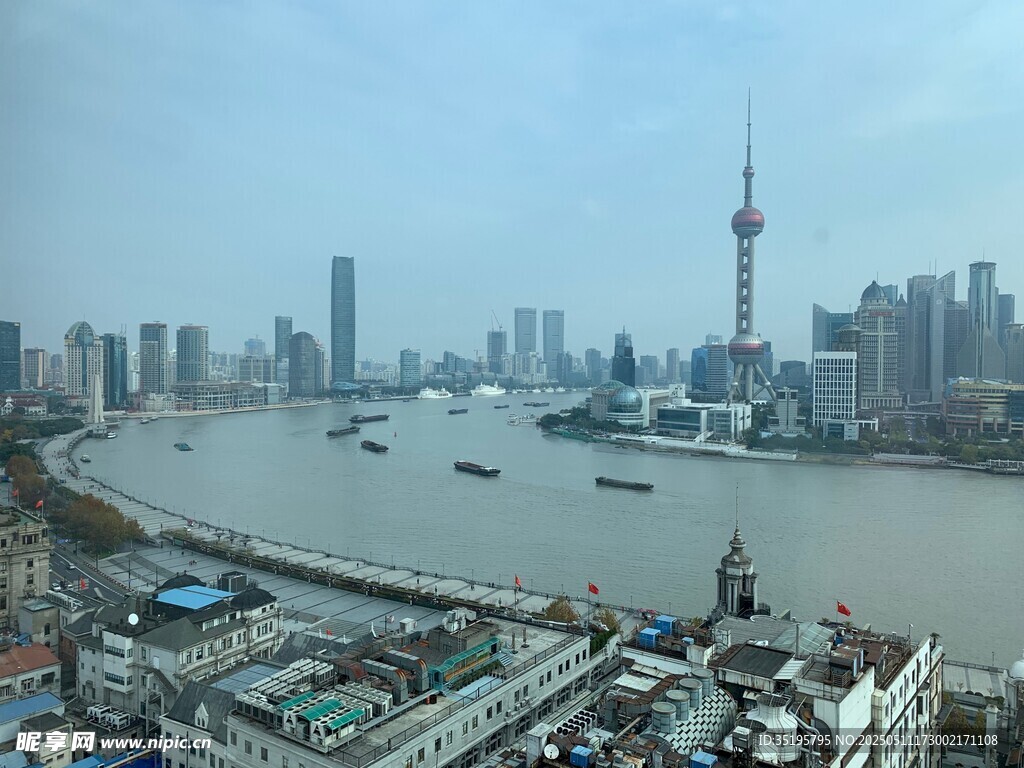 上海外滩城市江景风光