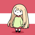 长发萌系女孩卡通形象