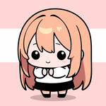 可爱卡通长发女孩形象