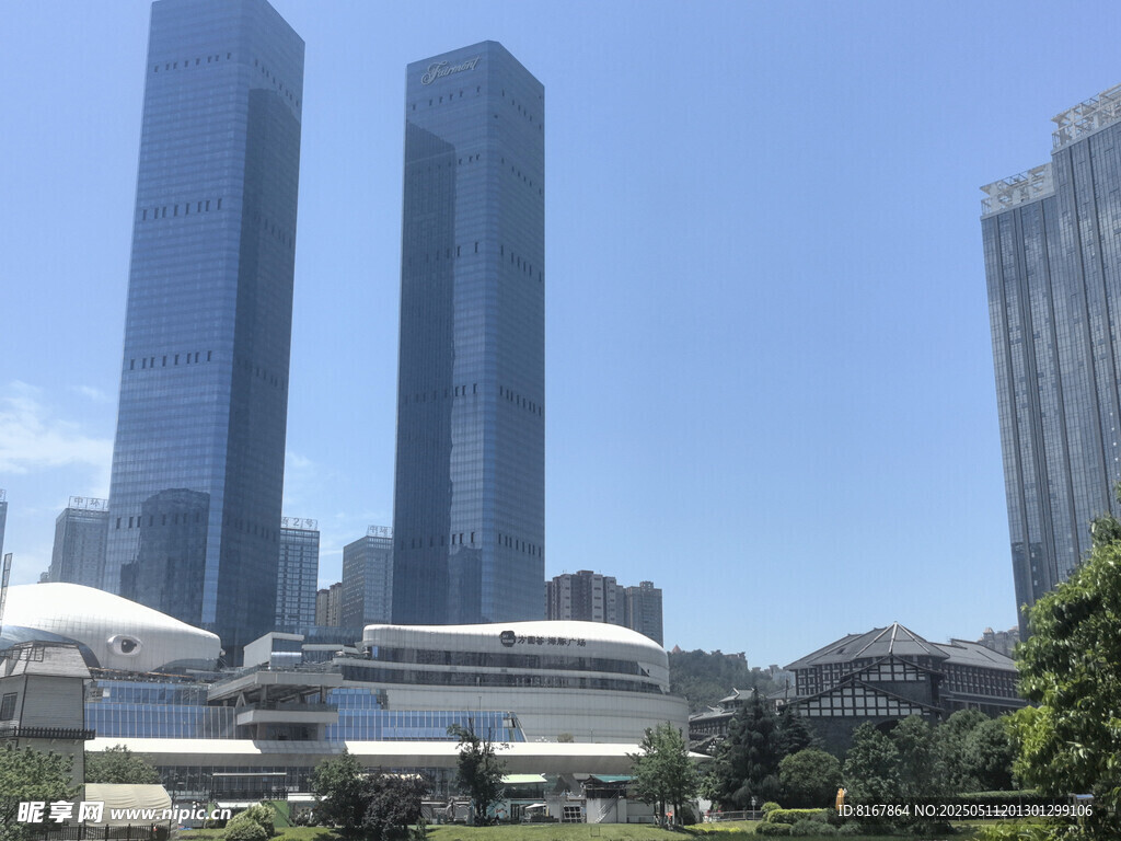 现代都市摩天大楼景观