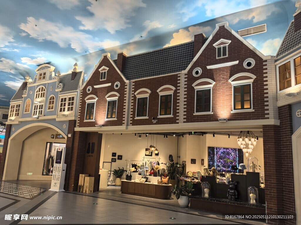 欧式风情商业街建筑景观