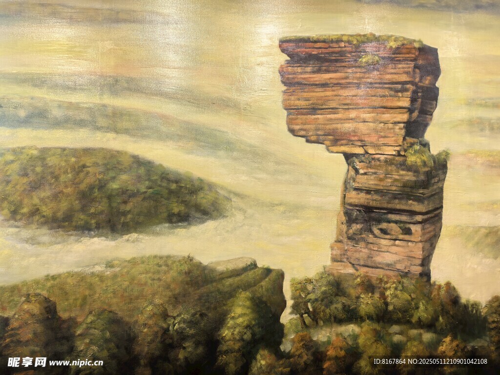 奇特柱状岩石景观