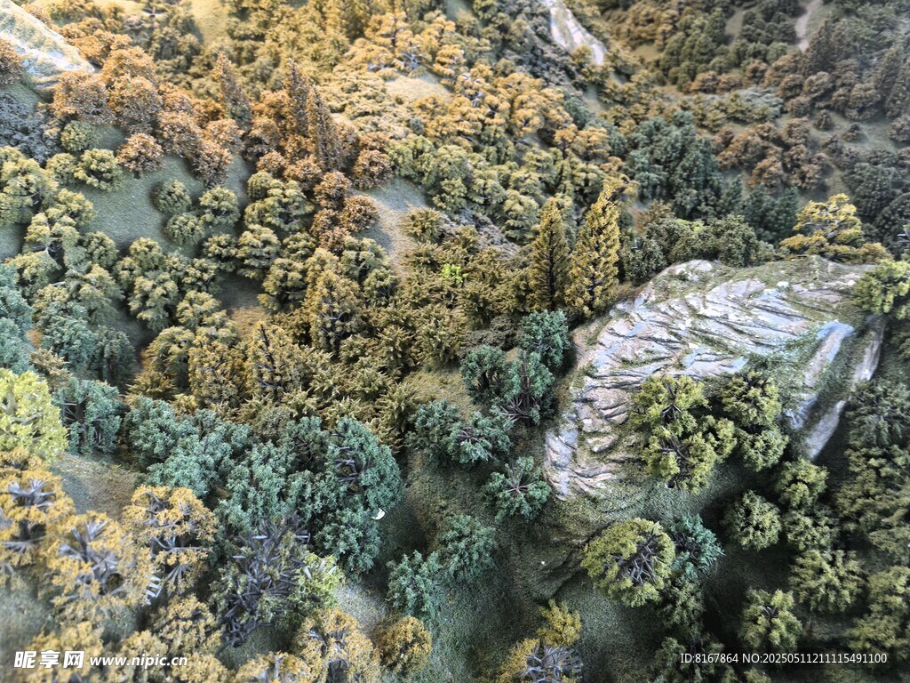 山林秋色景观图