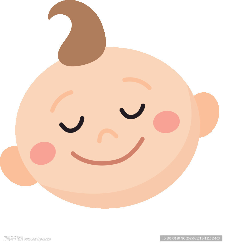 可爱微笑婴儿头像