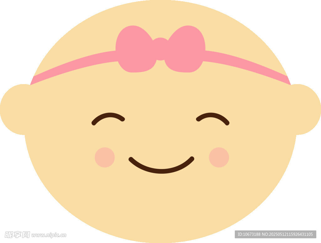 可爱微笑婴儿头像