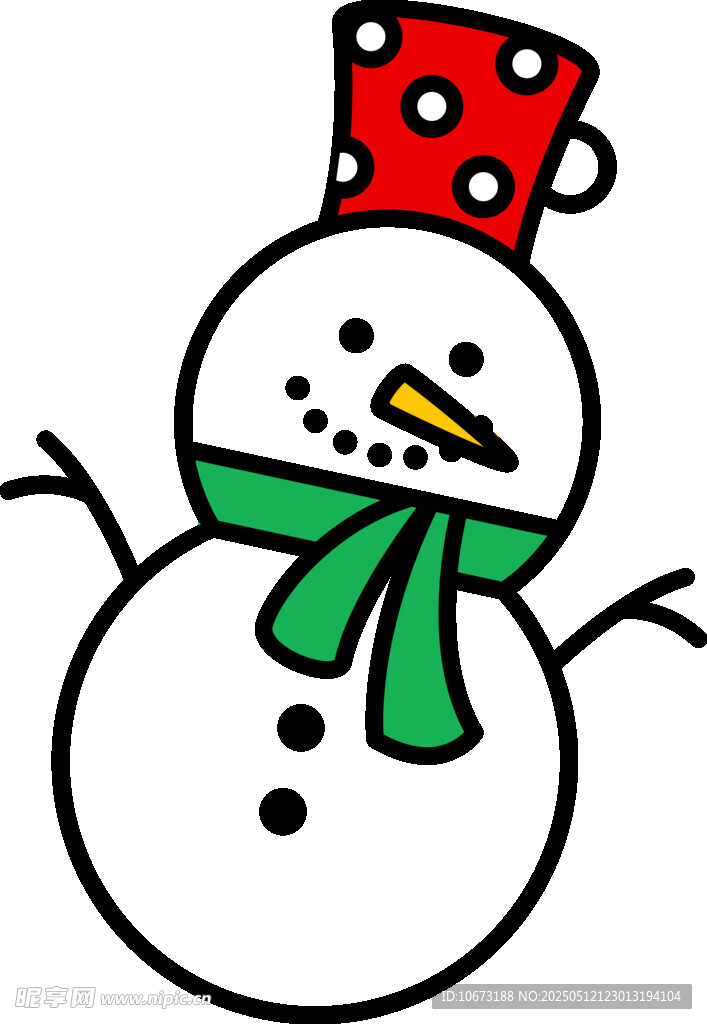 可爱雪人插画