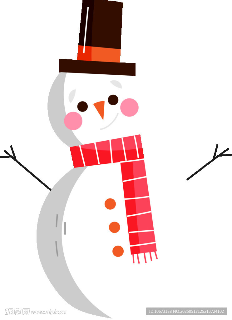可爱雪人插画