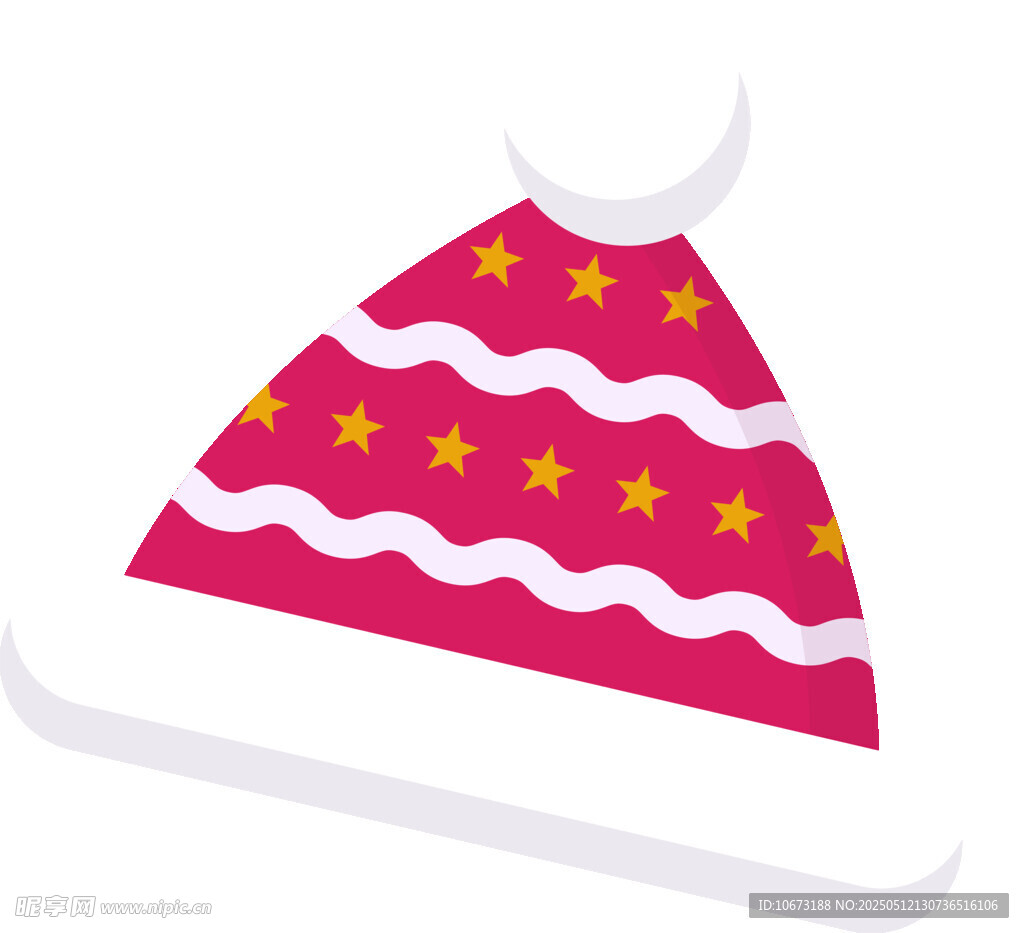 粉色星星装饰圣诞帽