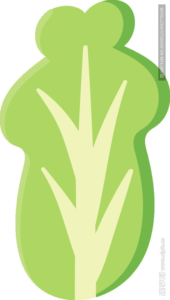 卡通风格绿色蔬菜图标
