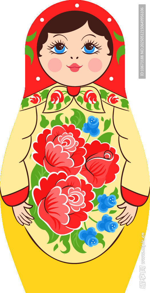 俄罗斯套娃 精美花卉图案