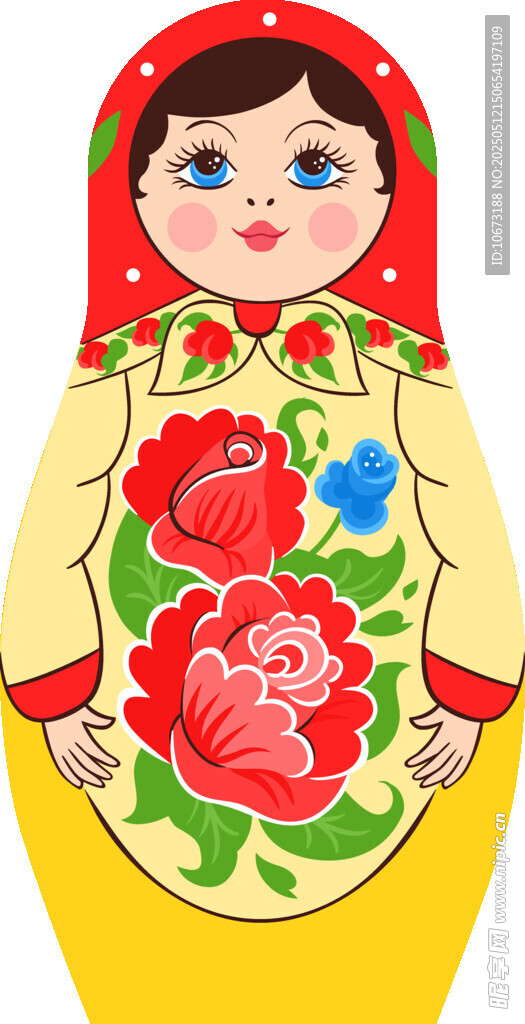 俄罗斯套娃 精美花卉图案