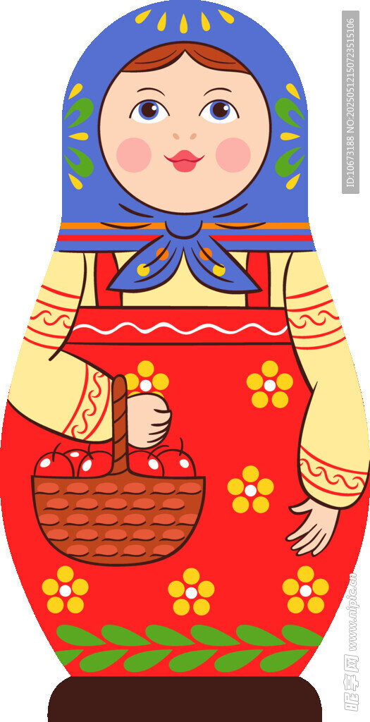 俄罗斯套娃插画形象