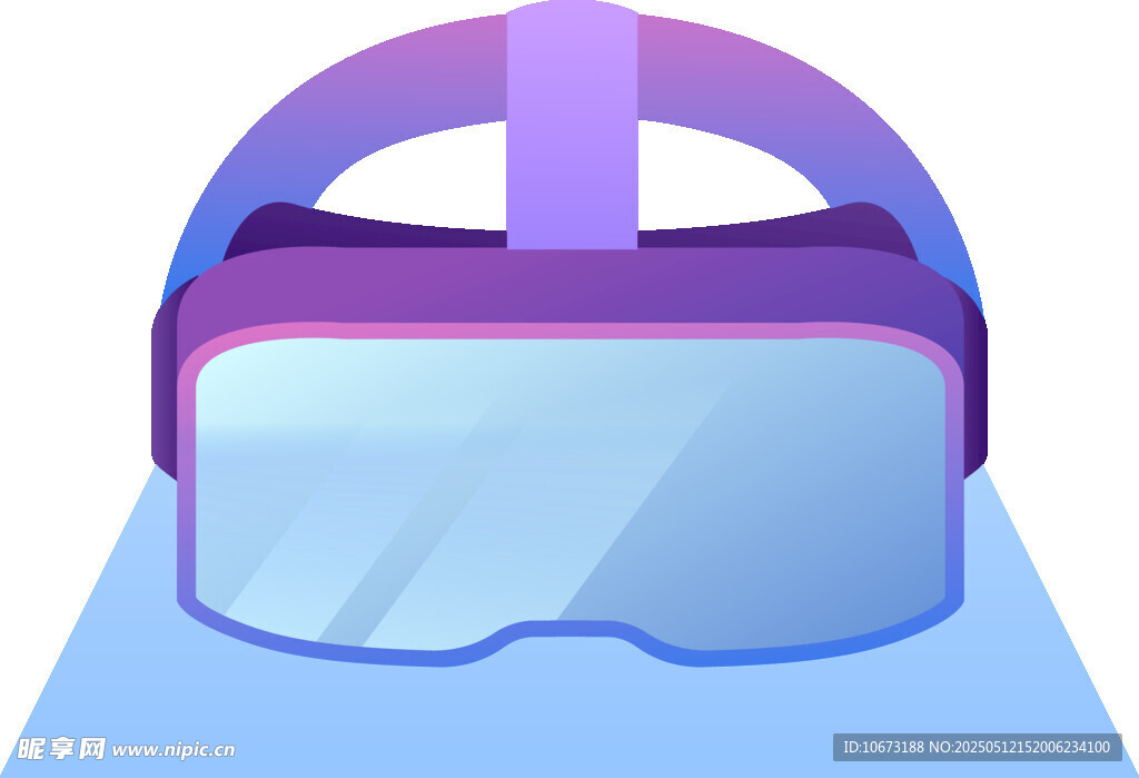 紫色虚拟现实VR眼镜