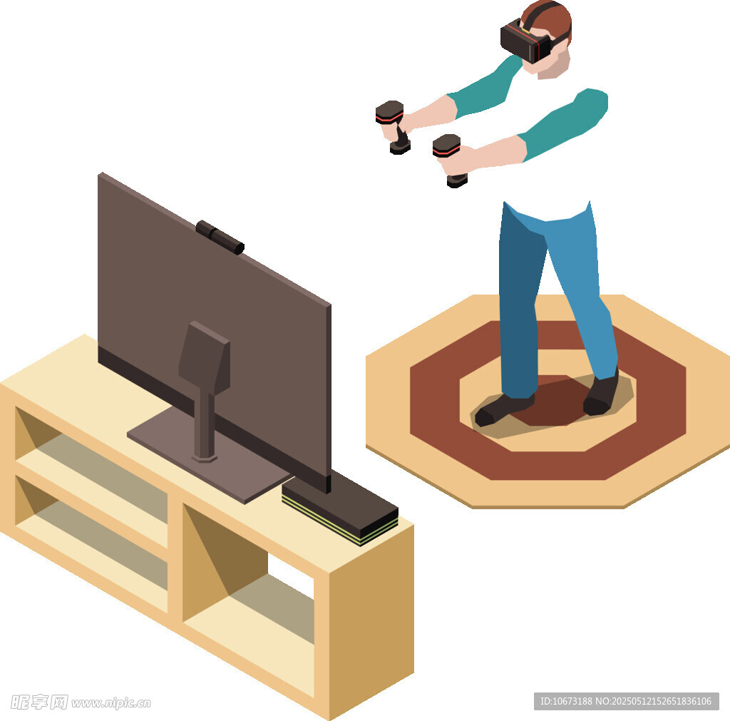 在家体验VR游戏的玩家