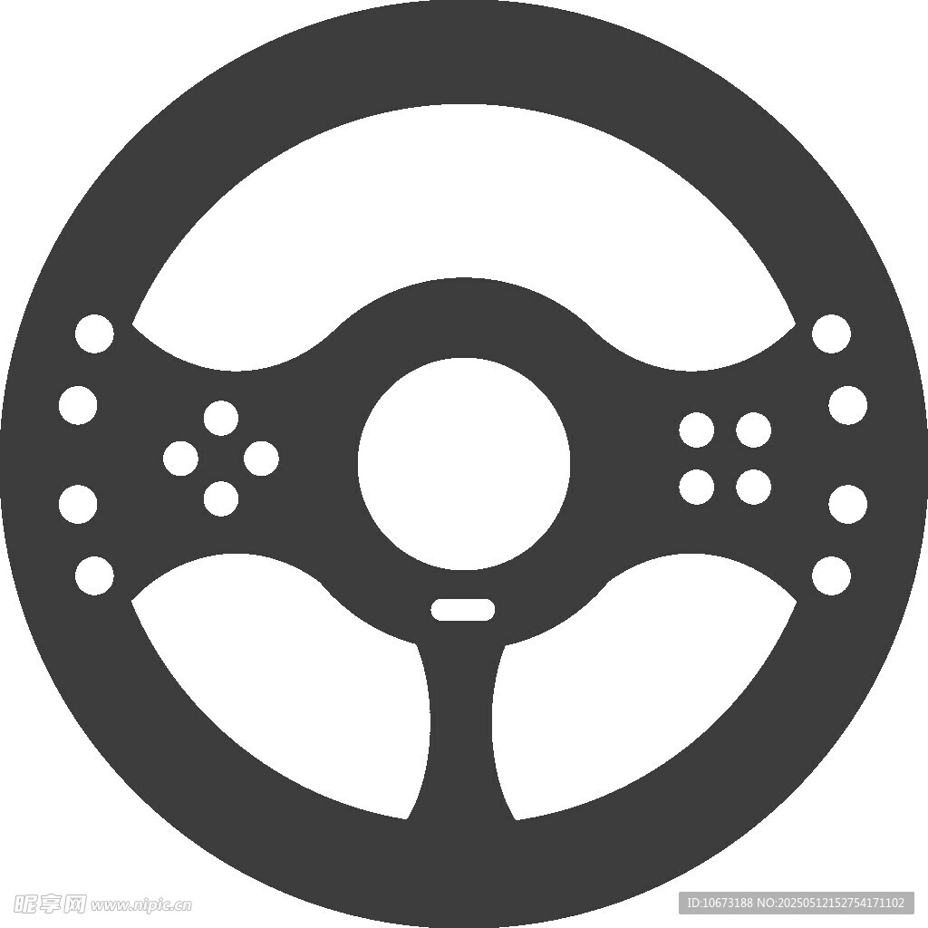 黑色赛车方向盘模型