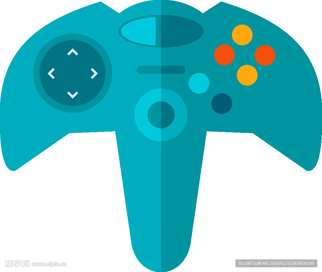 蓝色创意游戏手柄设计图