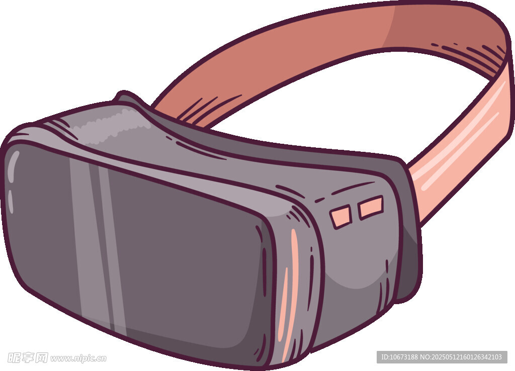 卡通风格虚拟现实VR眼镜