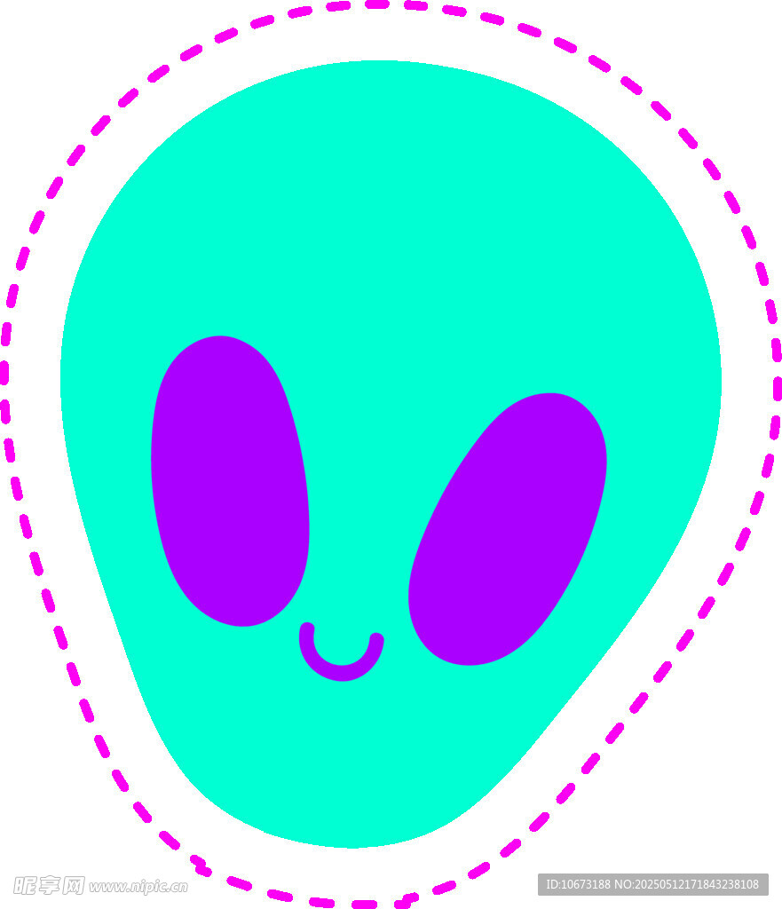 可爱外星人脸图标
