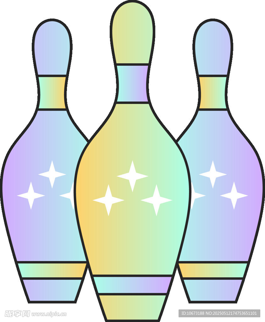 彩色梦幻保龄球瓶