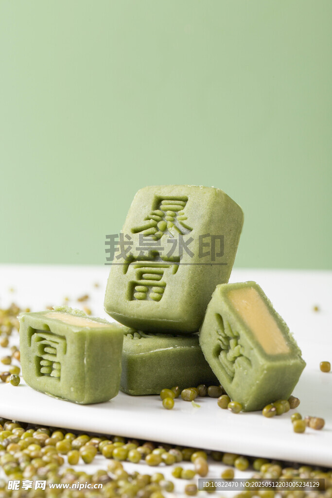 平安暴富绿豆茶糕