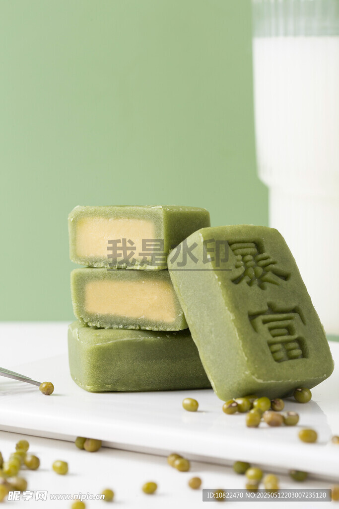 平安暴富绿豆茶糕