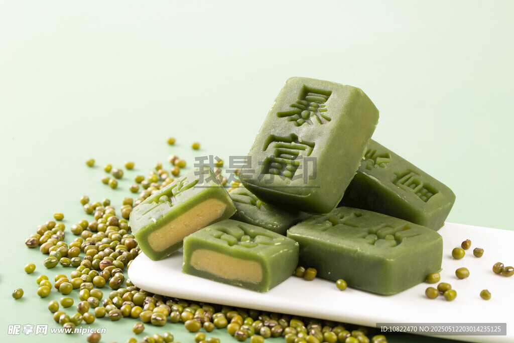 平安暴富绿豆茶糕