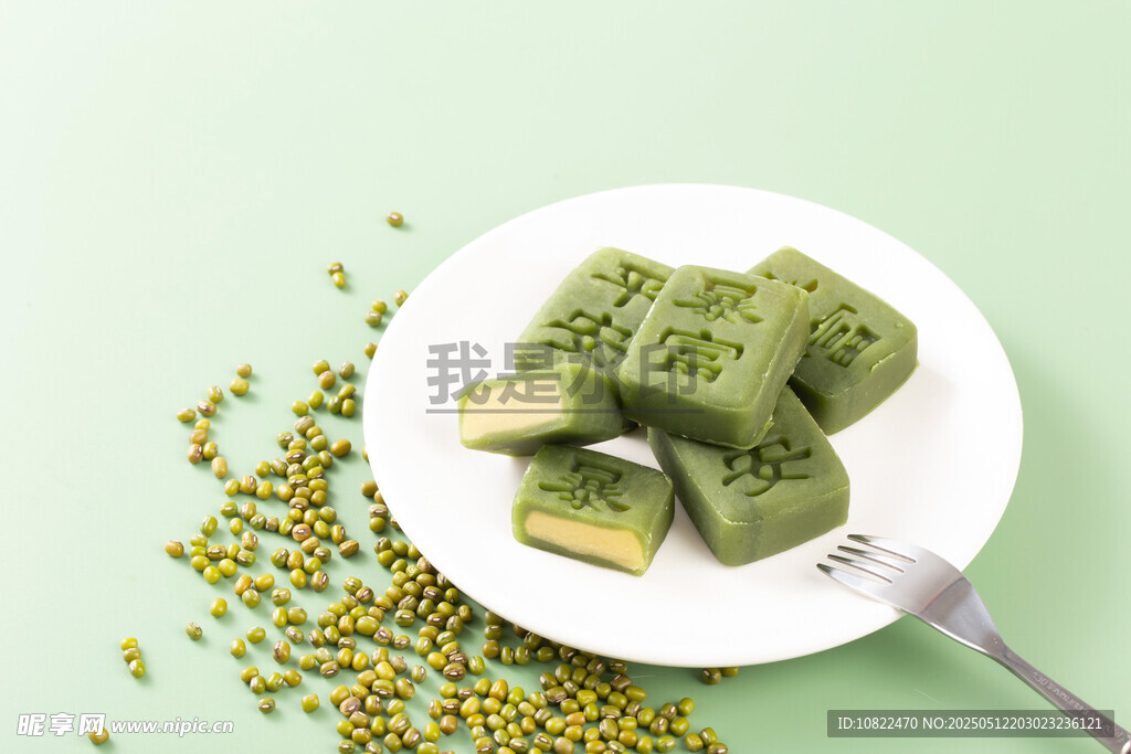 平安暴富绿豆茶糕