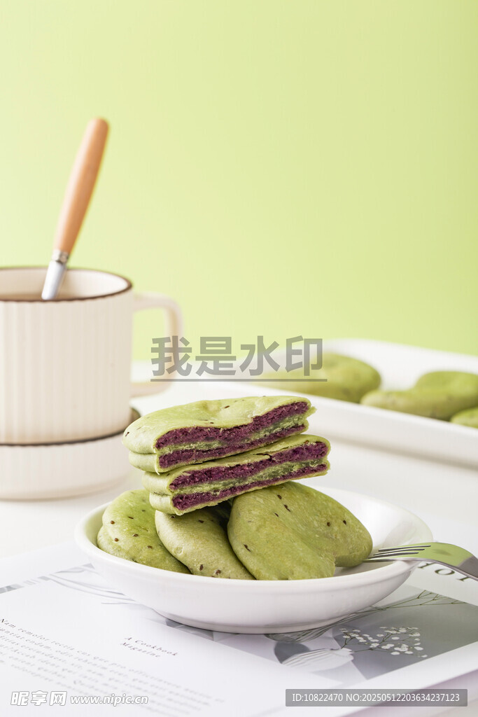 奇亚籽抹茶紫薯芋泥饼
