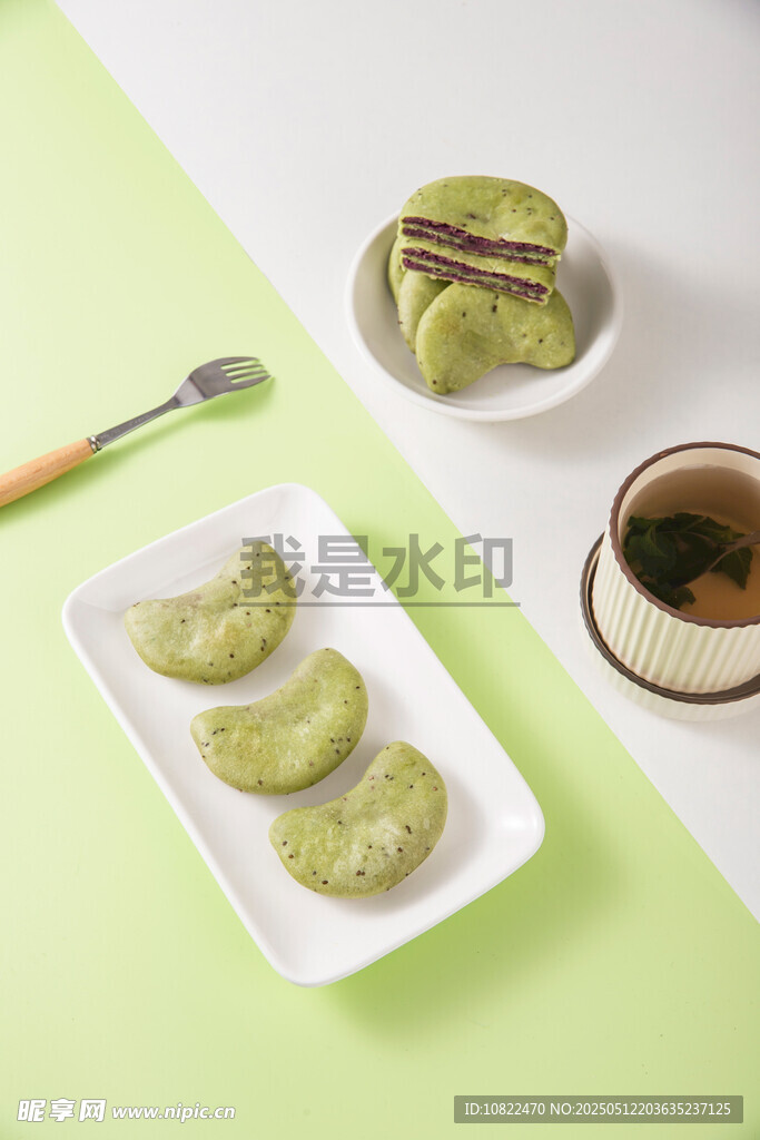 奇亚籽抹茶紫薯芋泥饼