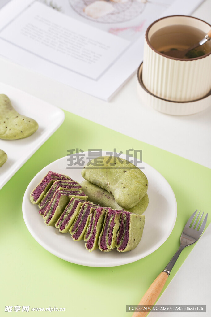 奇亚籽抹茶紫薯芋泥饼