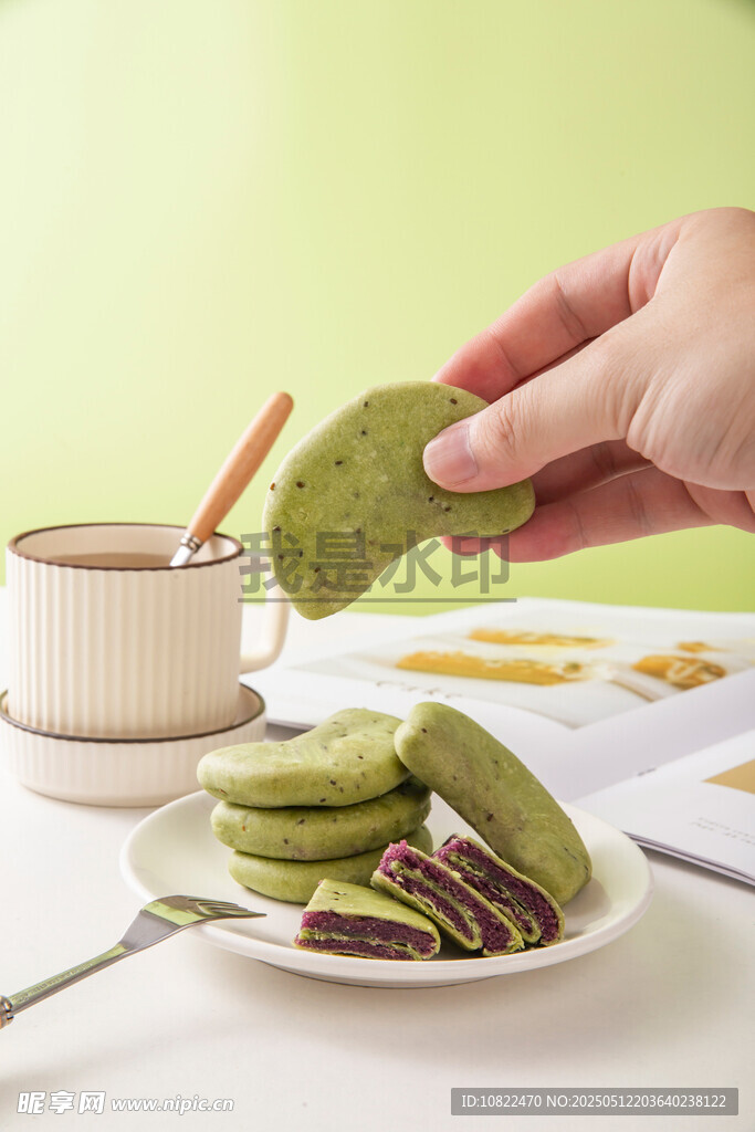 奇亚籽抹茶紫薯芋泥饼