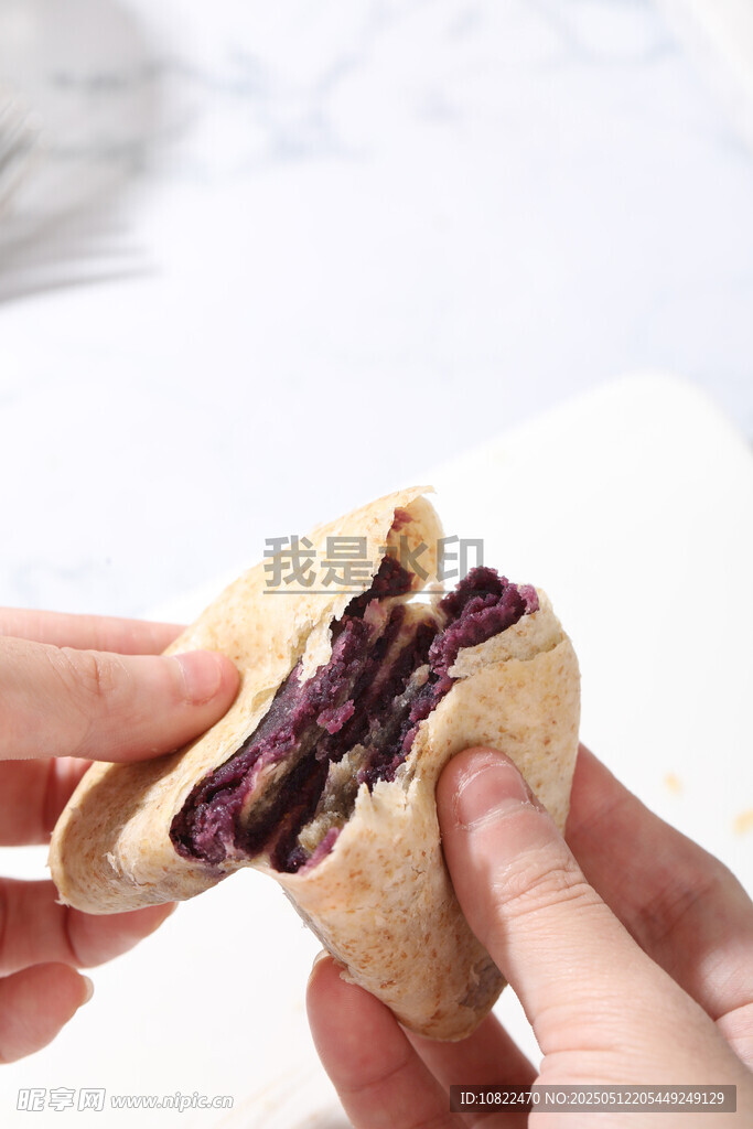 全麦紫薯芋泥饼