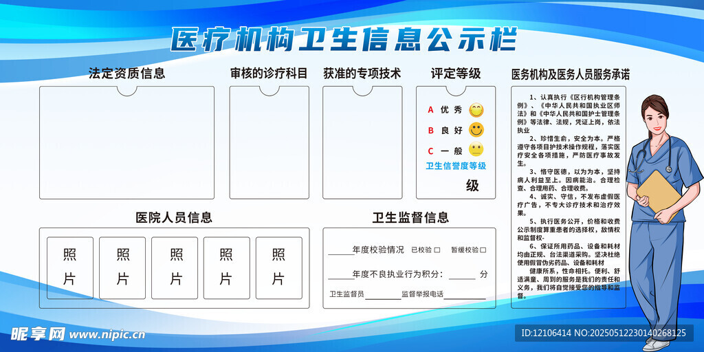 医疗机构卫生信息公示栏