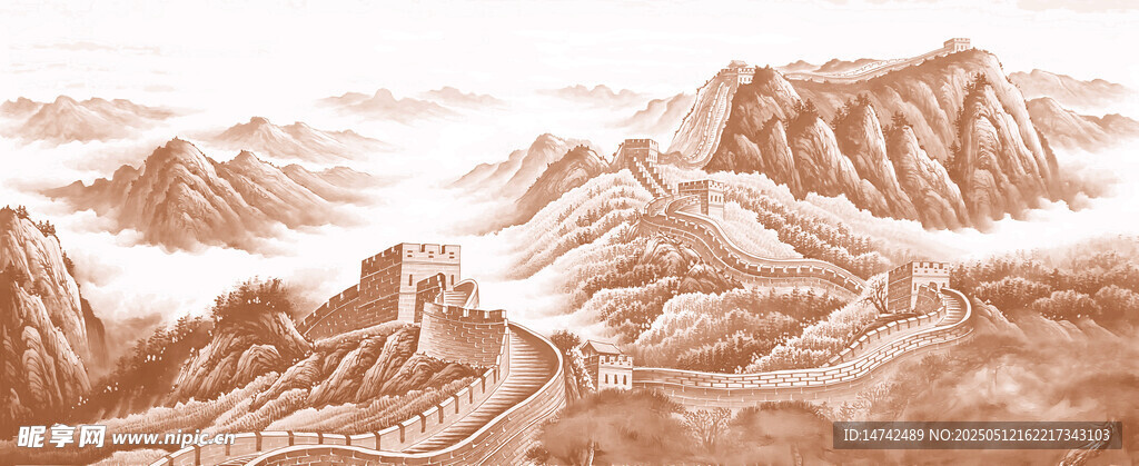 长城背景