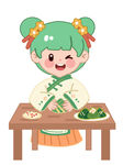 萌娃包饺子粽子