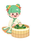 萌娃包粽子