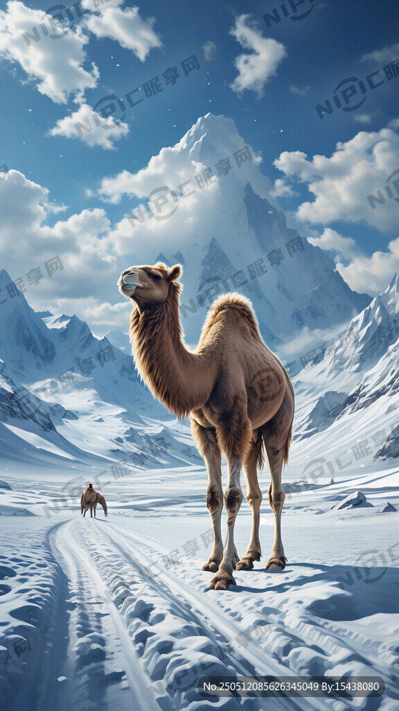 蓝天白云 雪山