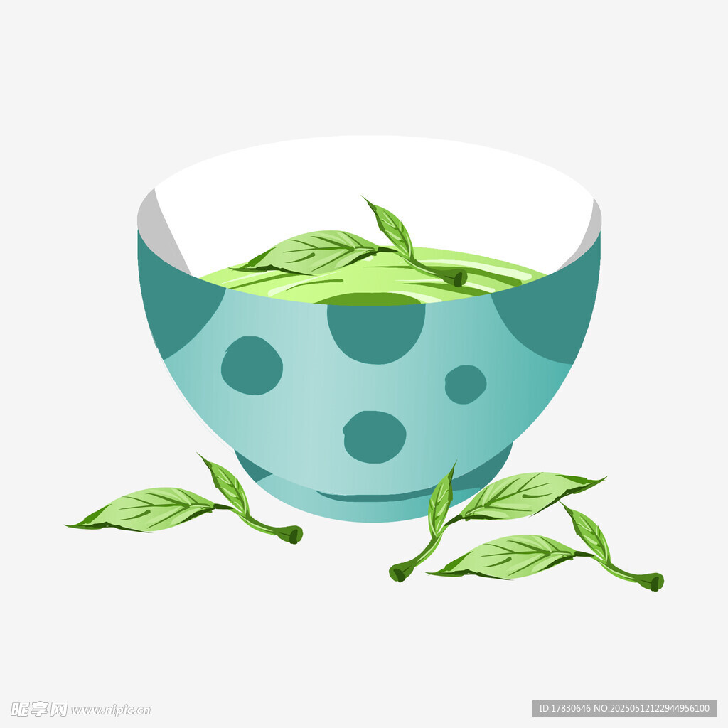 蓝碗盛新茶