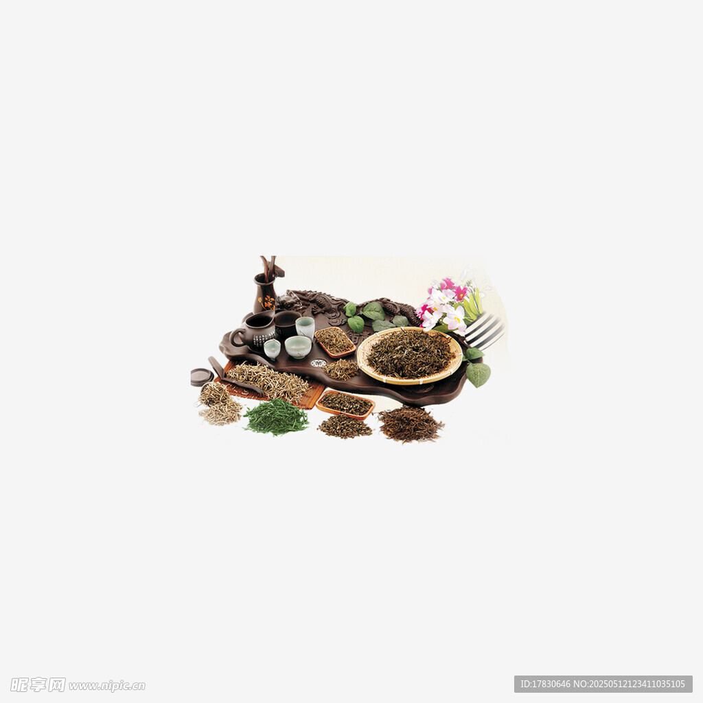 复古茶具摆件组合展示
