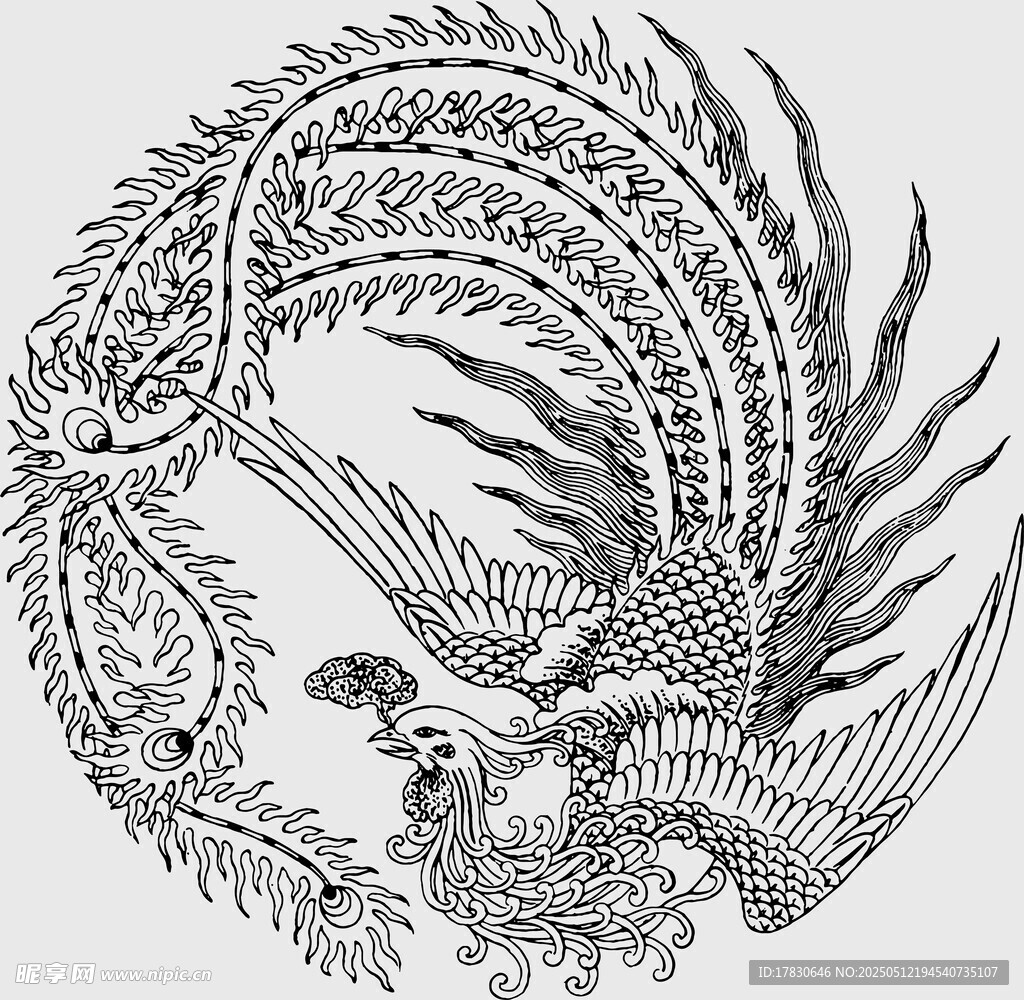 传统凤凰图案