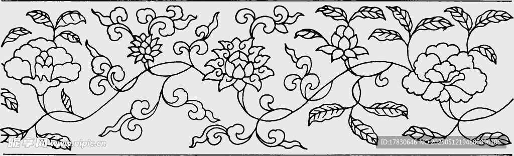 花卉藤蔓图案装饰元素