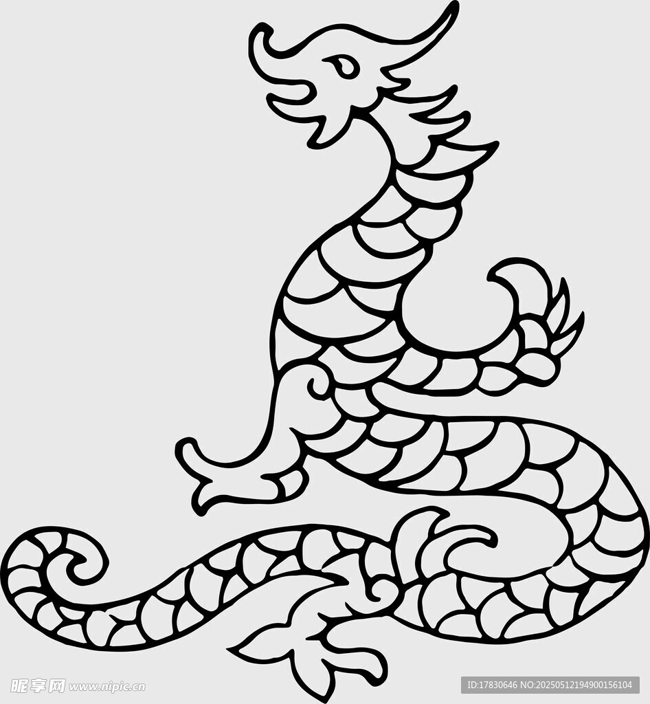 传统龙纹图案设计