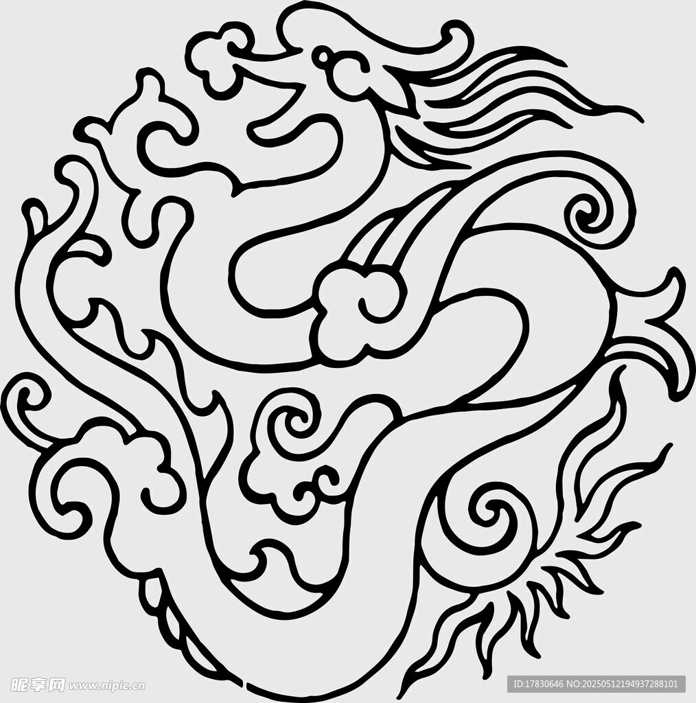 传统龙纹图案设计元素
