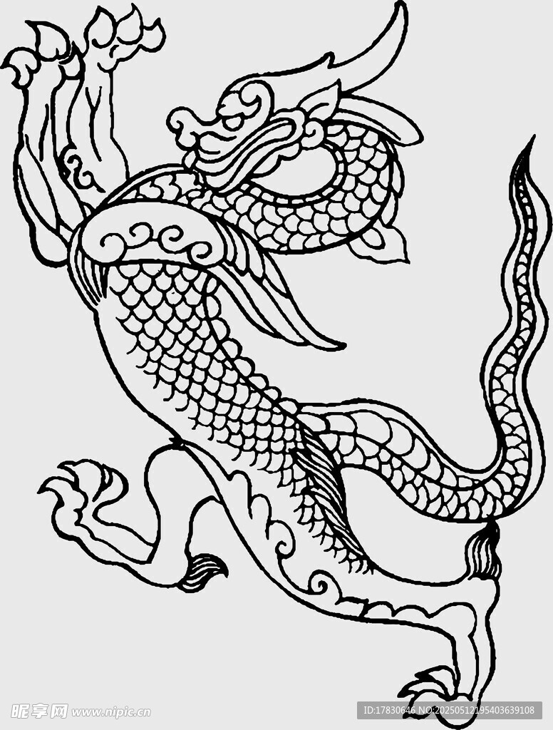 传统龙纹图案