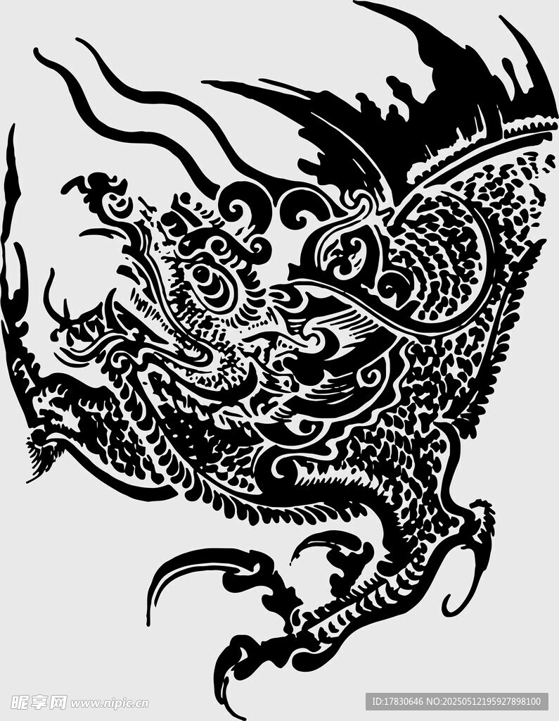 传统中式龙纹图案设计