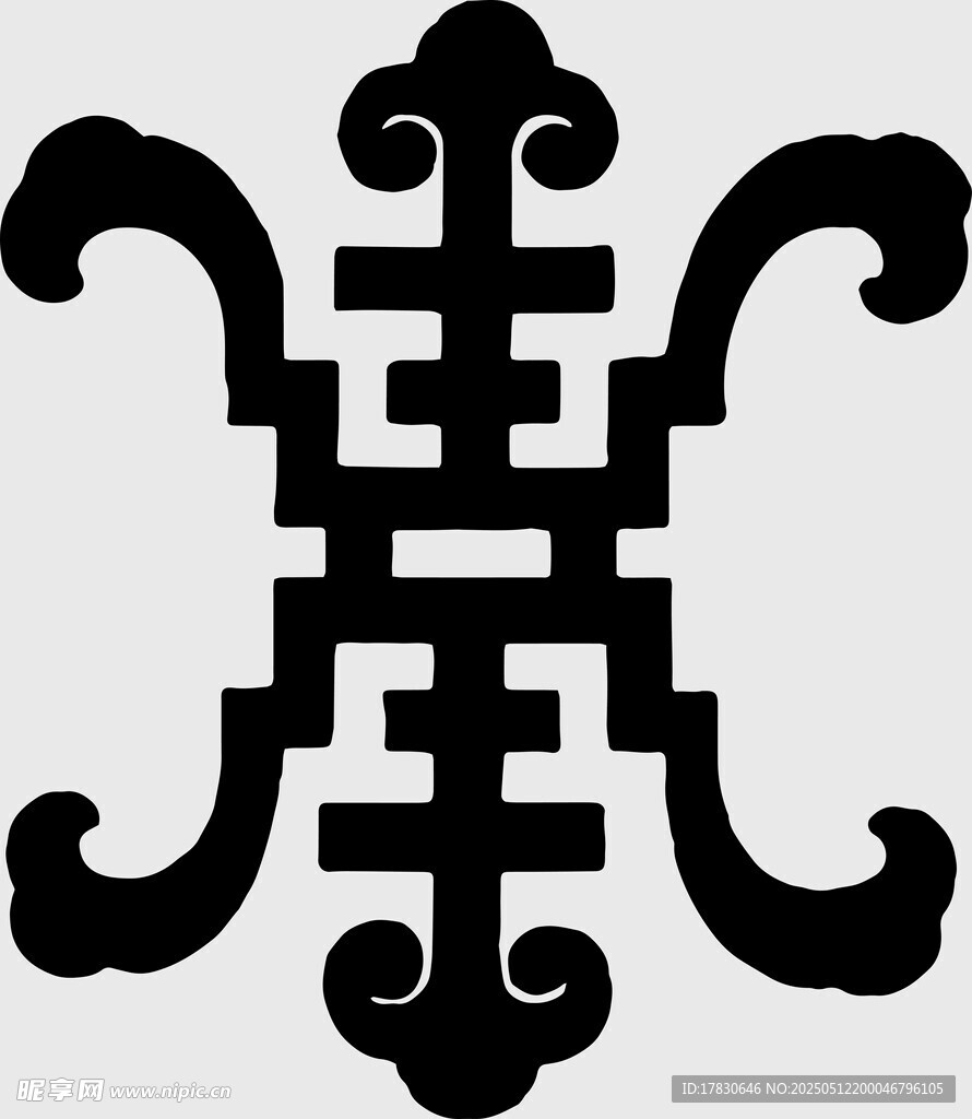 中式传统双喜装饰图案