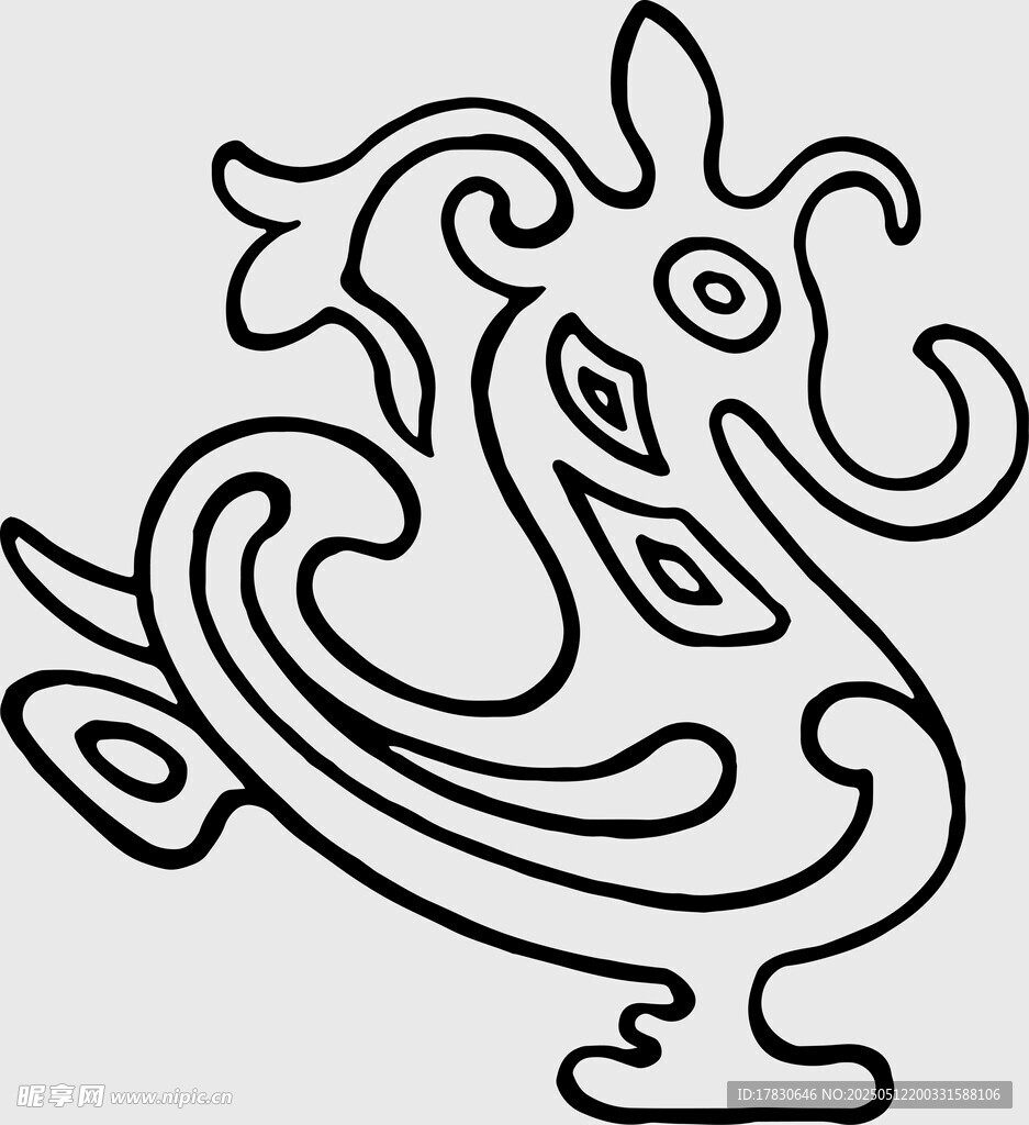 抽象线条勾勒的神秘图案